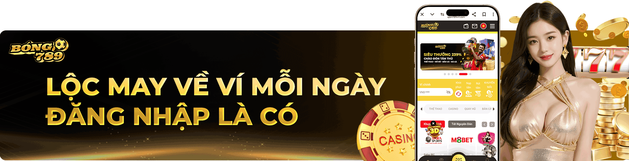 banner khuyến mãi đăng nhập Bong789